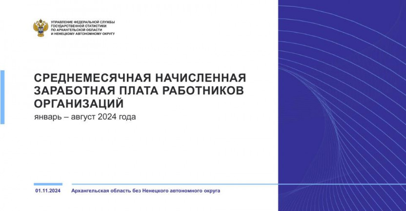 Среднемесячная начисленная заработная плата работников организаций за январь-август 2024 года